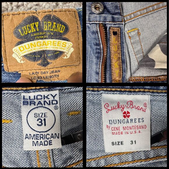 Lucky Brand Womens Jeans Lazy Day Jean Long Length Size 31 USA Distressed Grunge - Picture 8 of 9